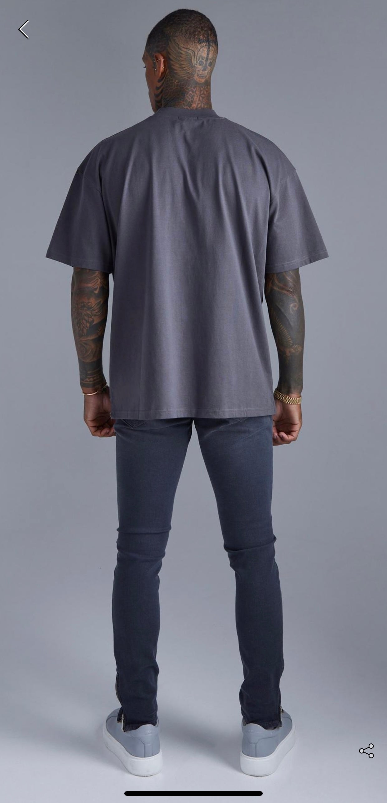 Oversized T-shirts Dark Grey