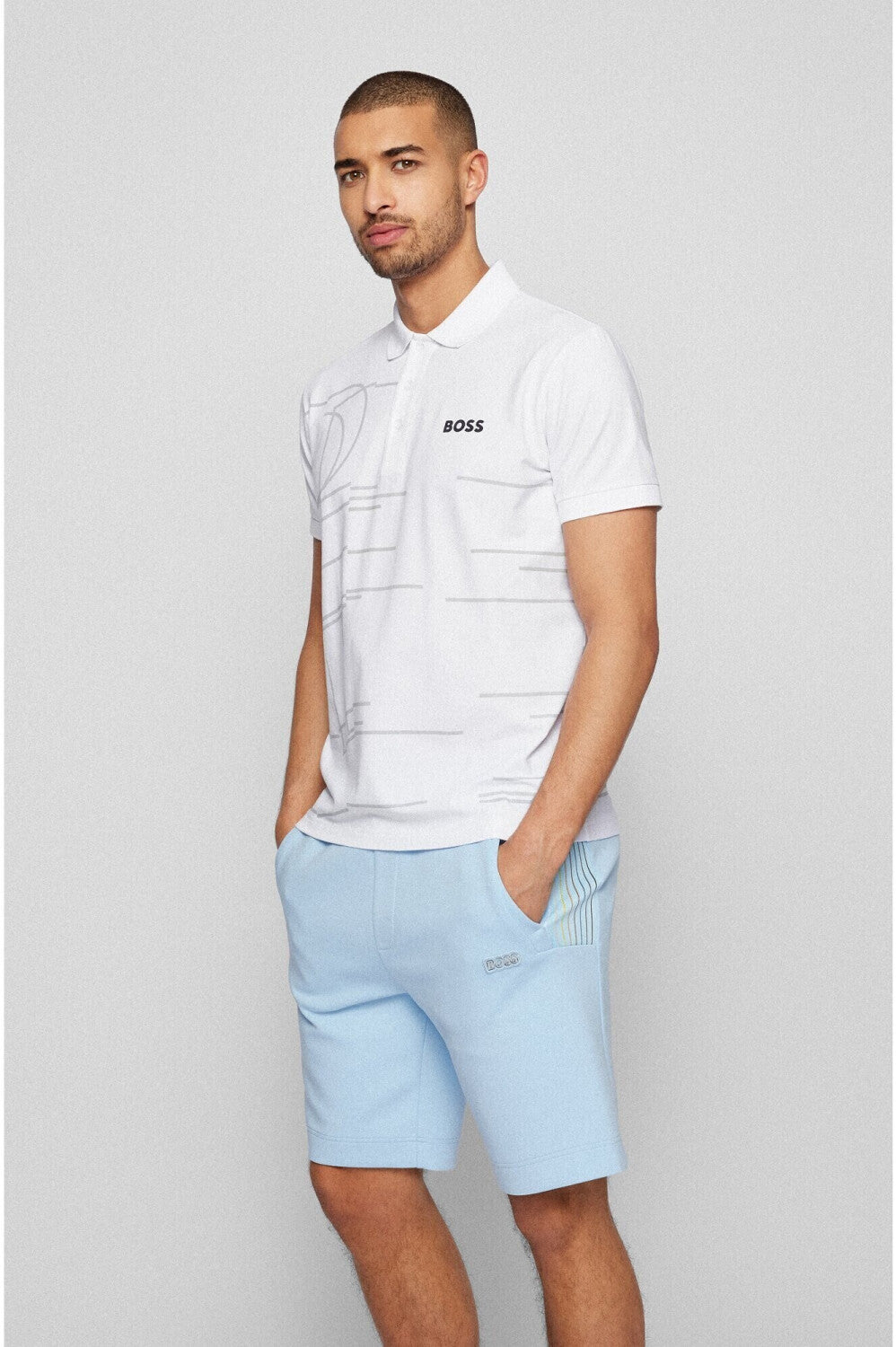 HUGO Boss 50472552 White Stretch